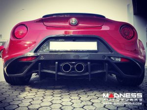 Alfa Romeo 4C Rear Diffuser Flap Deflector - Carbon Fiber - Gloss